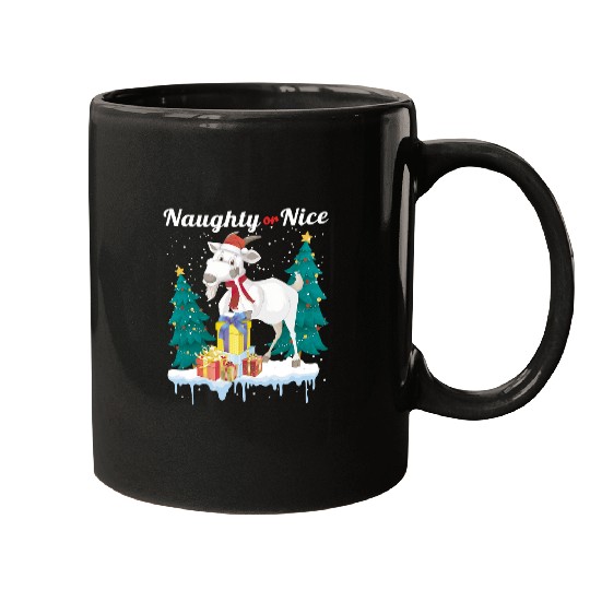 Goats Pet Naughty Or Nice Merry Christmas Women Xmas Santa Claus Goats 03 Mugs