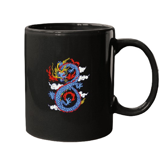 Dragon Pet vintages Kanji tattoo Asian Traditional Japanese Mugs