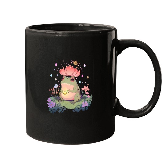 Frog Pet Cottagecore Goblincore Aesthetic Frog Toad Lover Forestcore 4 Mugs