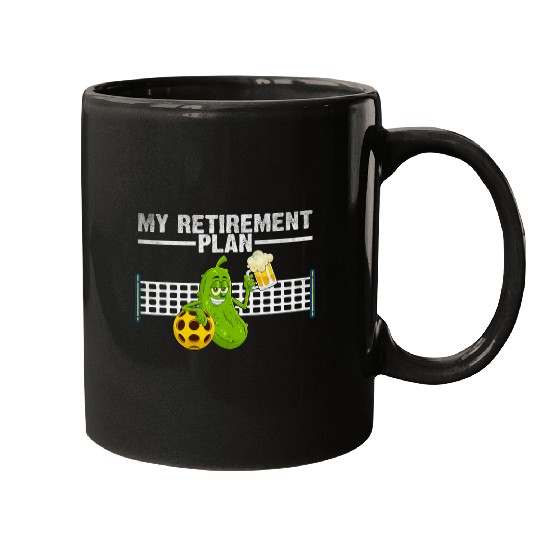 Discover Sport Pickleball My Retirement Plan Funny Pickleball Paddleball Retired Dad Mugs