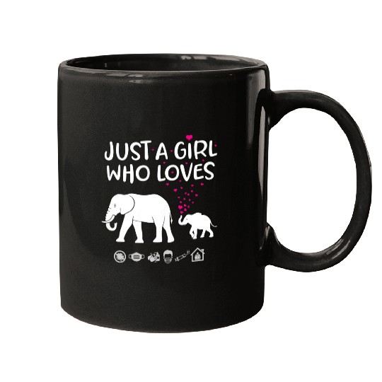 Elephant Mammal Girls Women Tee for Mothers Day Elephant Graphic Plus Size Mugs