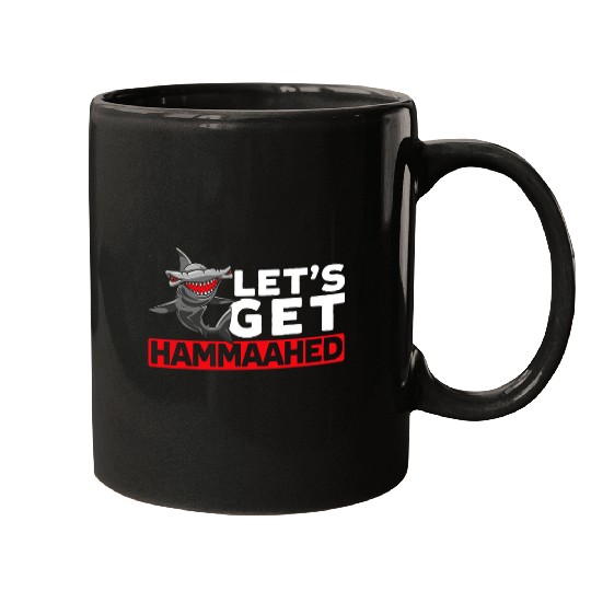 Shark Pet Lets Get Hammaahed Hammerhead Shark Marine Biology Animal 3 Mugs