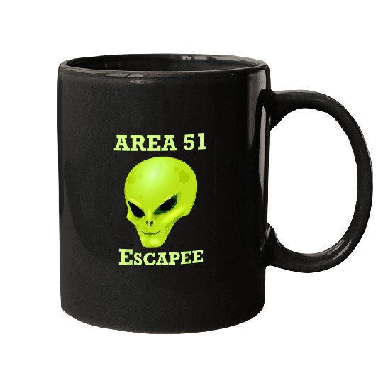 Aliens UFO Area 51 Illegal Alien Escapee Funny Alien Halloween Costume Mugs