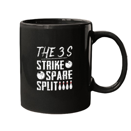 Discover Sport Bowling Strike Spare Split Bowling Mugs