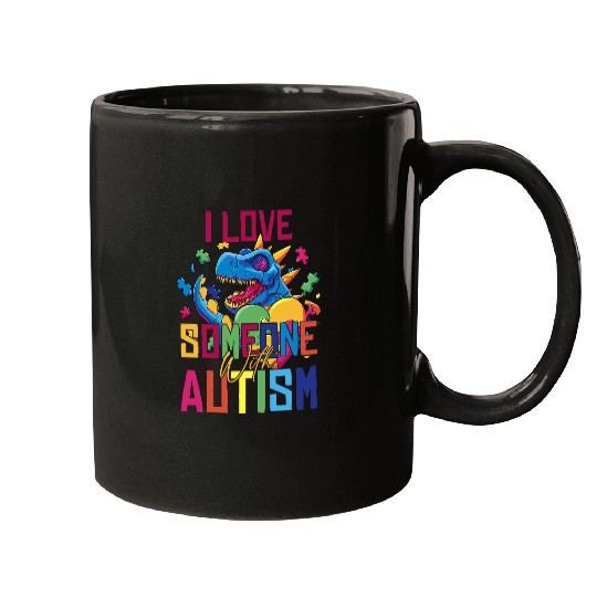 Autism Puzzle I Love Someone With Autism Funny Autistic Awareness 2 Mugs
