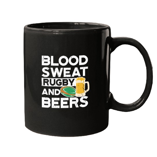 Sport Rugby Blood Sweat Rugby And Beers Ireland Rugby Mugs
