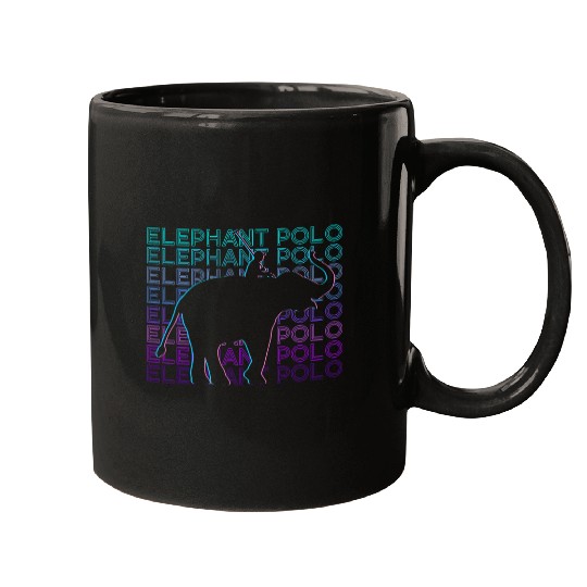 Elephant Mammal polo Retro 7 Mugs