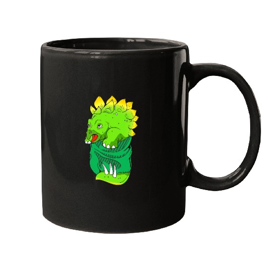 Dinosaur Pet Cute Stegosaurus Dinosaur Pocket Tee Mugs