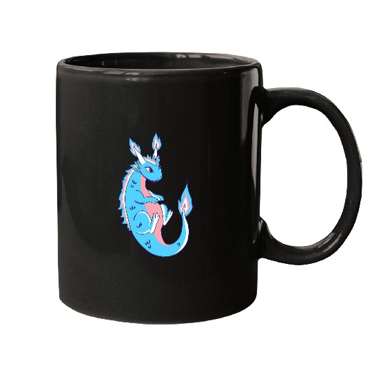 Dragon Pet Transgender LGBT Draco Dragon Transsexual Flag Trans Mugs