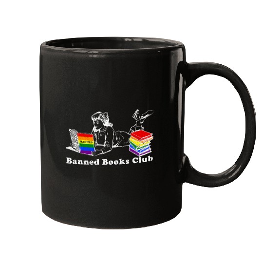 Book Fun I Read Banned Books Club Im With The Banned LGBT Gay Pride Mugs