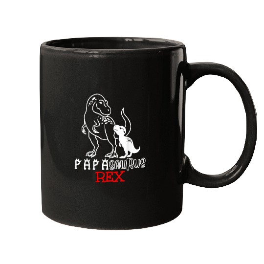 Dinosaur Pet Fathers Day Papasaurus Rex Mugs