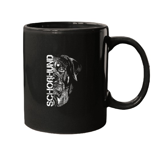 Rottweiler Dog Man Man Men Women Women Mugs