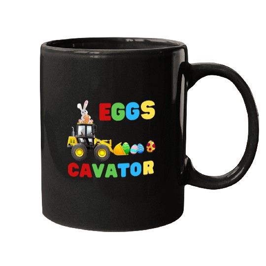 Excavator Fun Happy Easter Egg Hunt Boys Toddlers Mugs