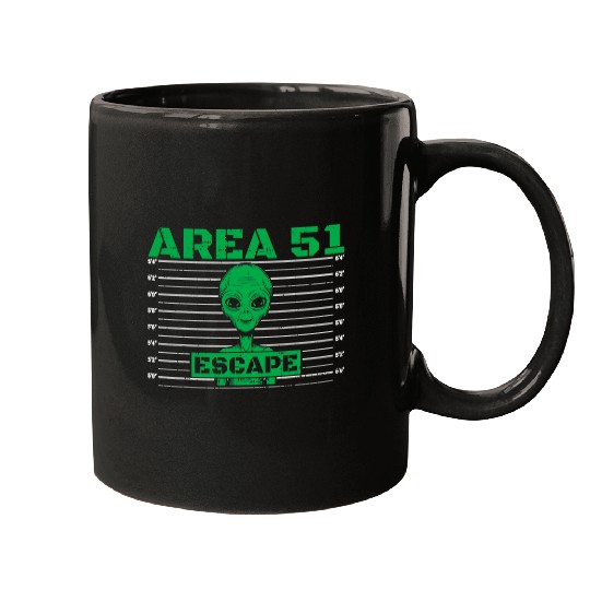 Aliens UFO Area 51 Escape UFO Alien Lover Conspiracies Extraterrestrial Mugs