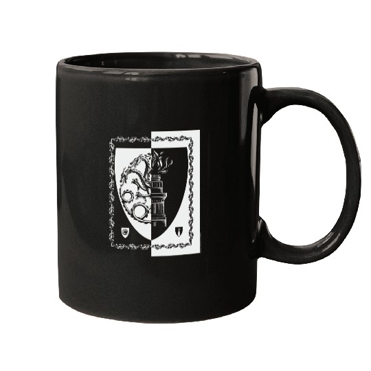 Dragon Pet House of the Dragon White Split Shield Frame Mugs