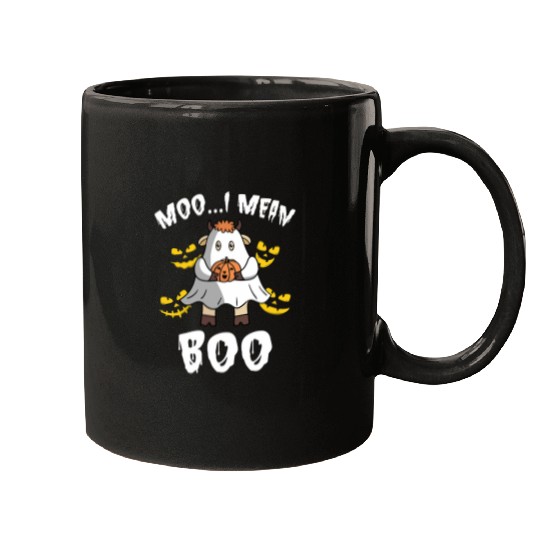 Cow Pet Moo I Mean Boo ghosts Cow Halloween Funny Mugs