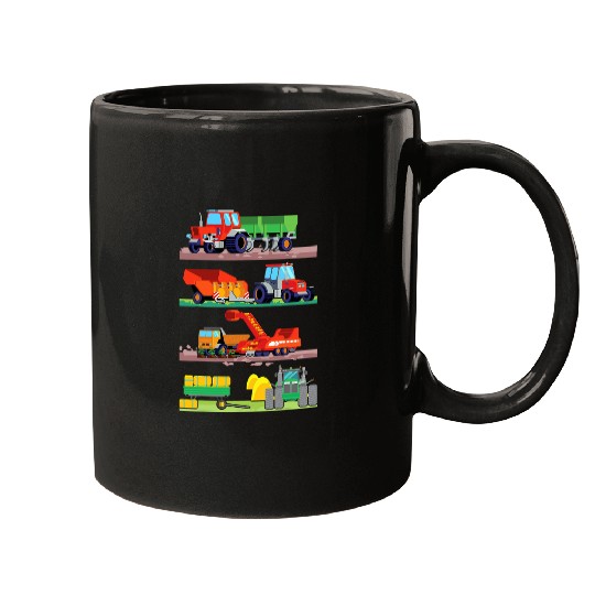 Tractor Fun driving Farm Vehicles Mugs