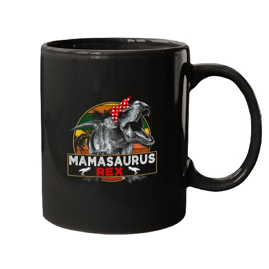Dinosaur Pet Mamasaurus T rexs Dinosaur Funny Mama Saurus Family Matching Mugs