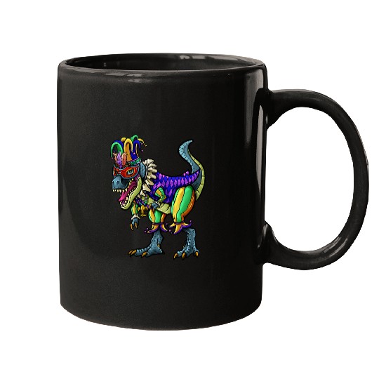 Dinosaur Pet Mardi Gras Beads Bling Bling Carneval Dinosaur Mardi Mugs