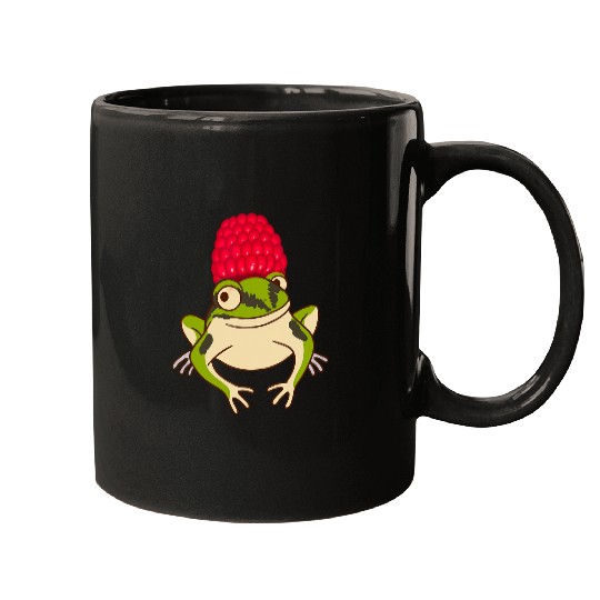 Frog Pet With Raspberry Hat Amphibian Tadpole Frog Lover Mugs