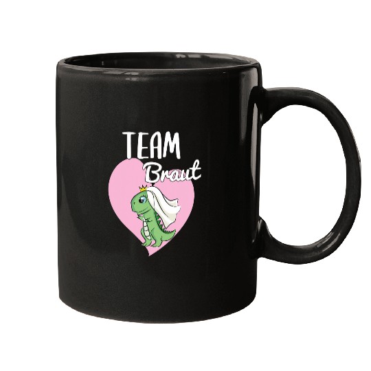 Dinosaur Pet Team Bride Dino Dinosaur JGA Engagement Mugs