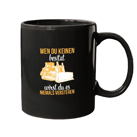 Bulldozer Fun construction site house construction worker slogan 2 Mugs