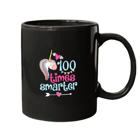 Unicorn Pet 100 Days Of School 100 Times Smarter Unicorn 07 Mugs