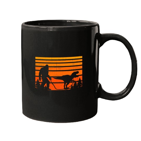 Dinosaur Pet Funny Bigfoot Dinosaur Cryptid Big Foot Sasquatch Cryptids Mugs