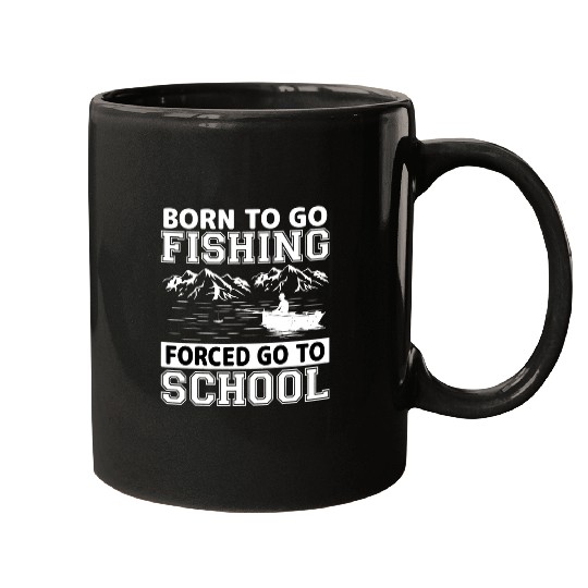 Fishing Fun Funny Born To Go Fishing Gift Bass Fish Fisherman Kids Boy 242 Mugs