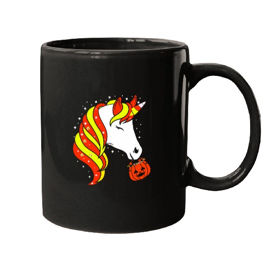 Unicorn Pet Funny Halloween Cute Candy Corn Unicorn Lover Mugs