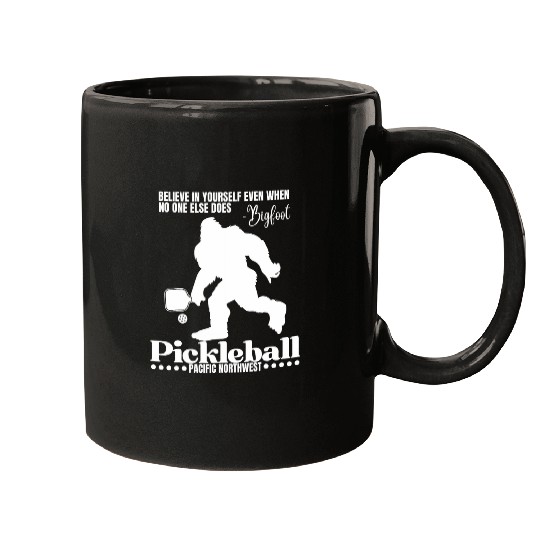 Sport Pickleball Pacific Northwest Pickleball Player Bigfoot Pickleball Lover Mugs