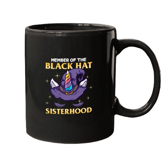 Unicorn Pet Member of the Black Hat Sisterhood Halloween Witch 216 Mugs