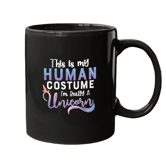 Unicorn Pet This Is My Human Costume Im Really A Unicorn Halloween 2 Mugs