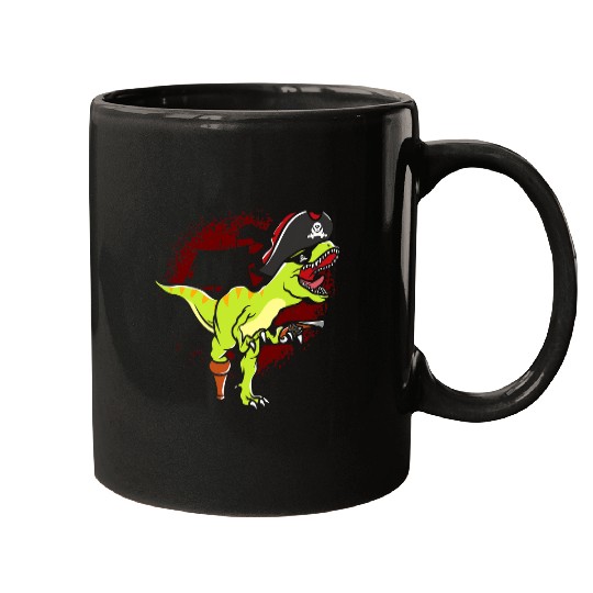 Dinosaur Pet Pirate Funny Tyrannosaurus Rex Mugs