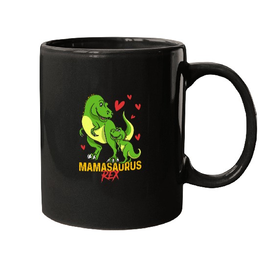 Dinosaur Pet Mamasaurus TRex Dinosaur Mama Saurus Family Matching Women Mugs