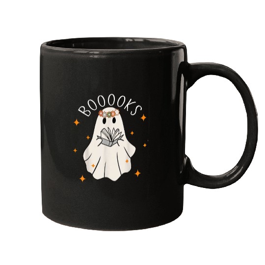 Book Fun Cute ghosts Book Reading Teacher School Funny Halloween 3 Mugs
