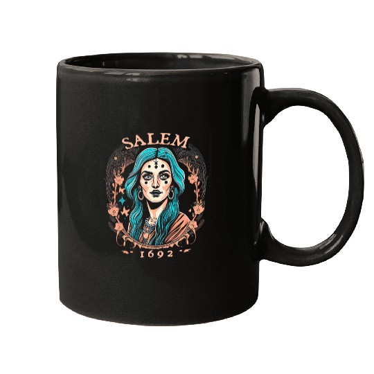 Salem 1692 Witch Witches Wizard Magician Mugs