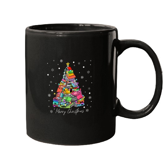 Book Fun Merry Christmas Tree Love Reading Books Librarian xmass Tree Mugs