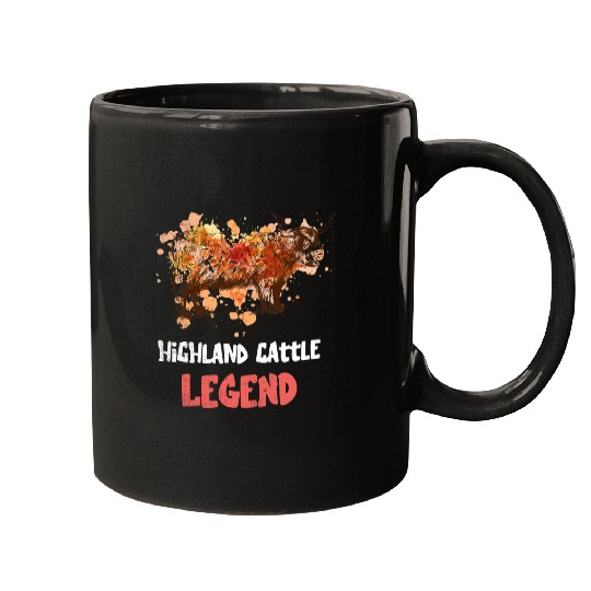 Cow Pet Scottish Highland Cow Highland Cattle Legend Scottish Grass Mugs
