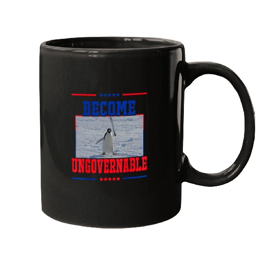 Penguin Pet Become Ungovernable Funny Penguin Meme for Men woman Mugs