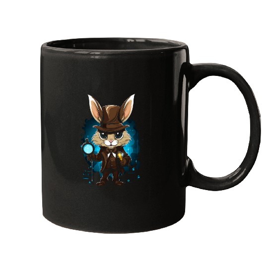 Easter Bunny Detective Easter Mugs