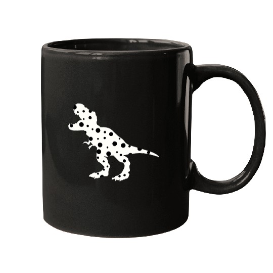Dinosaur Pet Polka Dot T rexs Dinosaur International Dot Day White Black Mugs
