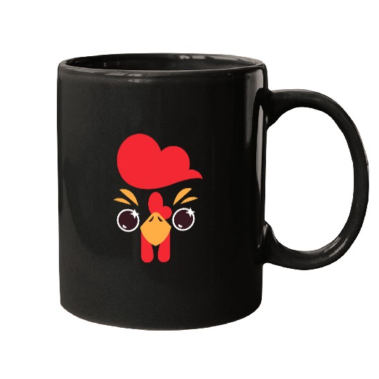 Chicken Pet Face Halloween Costume Chicken Lovers Kids Boy Girl Mugs