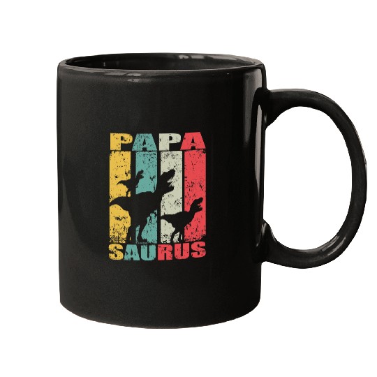 Dinosaur Pet Mens Papasaurus Dinosaur Dino Twin Family Papa Saurus Mugs