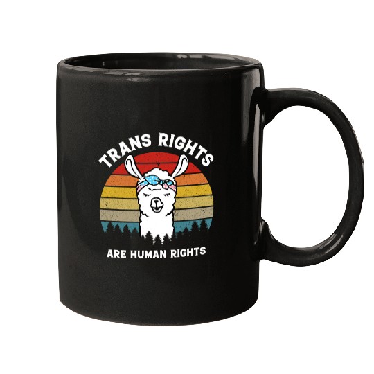 Llama Pet trans rights are human rights llama alpaca lgbtq style Mugs