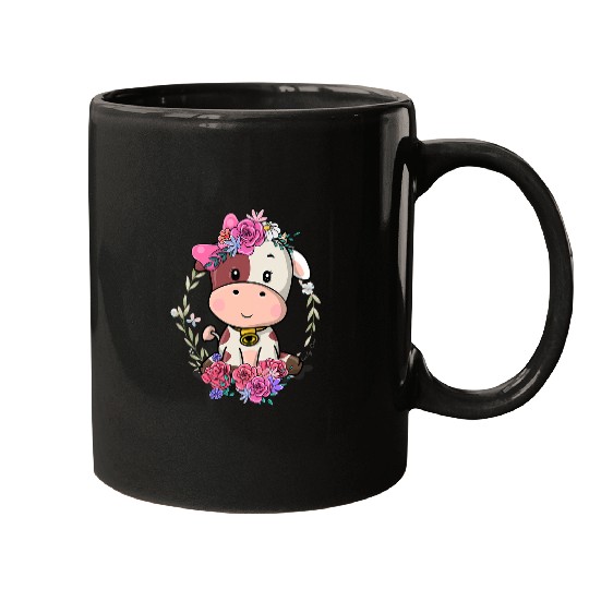 Cow Pet Strawberry Cow Cute Cow Floral Cow Mugs