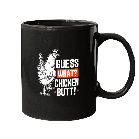 Chicken Pet Funny Guess What Chicken Butt 8 Mugs