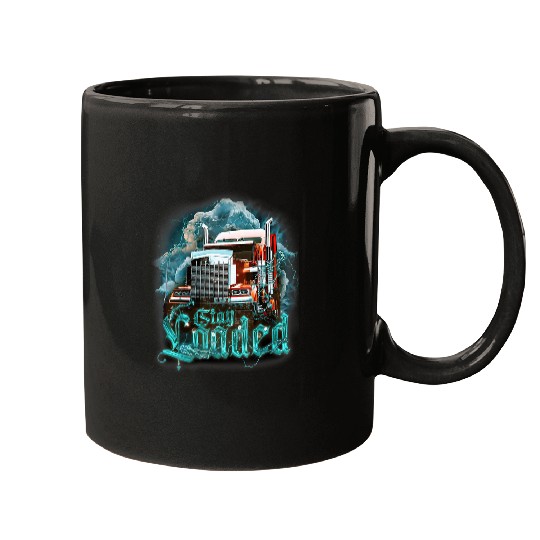 Truck Fun Design For Men Dad Big Rig SemiTrailer Truckin 38 Mugs