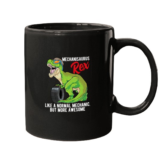 Dinosaur Pet Funny Horse Mechanisaurus rexs Mechanic Dinosaur T rexs Horsepower Torque Mugs