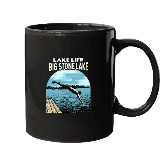 Lake Life Big Stone Lake Swimming Minnesota Swimmer Swim Mugs
